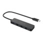 Hub Approx USB-C a 4xUSB-A 3.0 27cm Negro (APPC54)