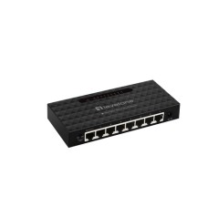 Switch LevelOne 8xRJ45 GbE Gestionado Negro (GEU-0821)