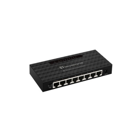 Switch LevelOne 8xRJ45 GbE Gestionado Negro (GEU-0821)