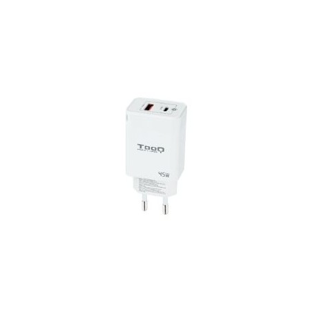 Cargador de Pared TooQ 45W USB-A/C (TQWC-GANQCPD45WT)