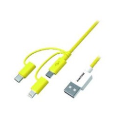 Cable PANTONE USB a Lightning/mUSB/USB(CELPT-USB003Y1)