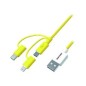 Cable PANTONE USB a Lightning/mUSB/USB(CELPT-USB003Y1)