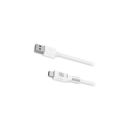 Cable CELLY USB-A a USB-C 1m Blanco (USB-CWH)