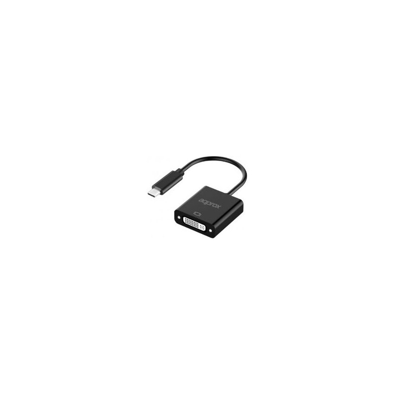 Adaptador Approx USB-C/M a DVI/H 13cm Negro (APPC51)