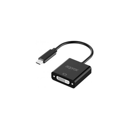 Adaptador Approx USB-C/M a DVI/H 13cm Negro (APPC51)