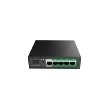 Switch STONET 5xRJ45 GbE 1xSFP PoE Negro (P106GC)