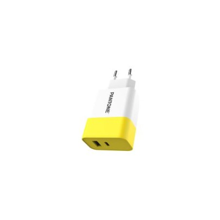 Cargador Pared PANTONE 15W 1xUSB-A 1xUSB-C (PT-PDAC02Y)