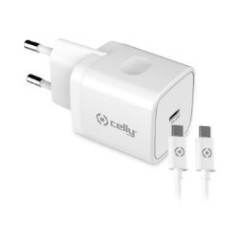Cargador Pared CELLY USB-C Cable USB-C (TC1C20WTYPECWH)