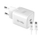 Cargador Pared CELLY USB-C Cable USB-C (TC1C20WTYPECWH)