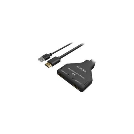 Cable AISENS 2xHDMI/H a HDMI/M+USB/M Negro (A123-0654)