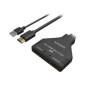 Cable AISENS 2xHDMI/H a HDMI/M+USB/M Negro (A123-0654)