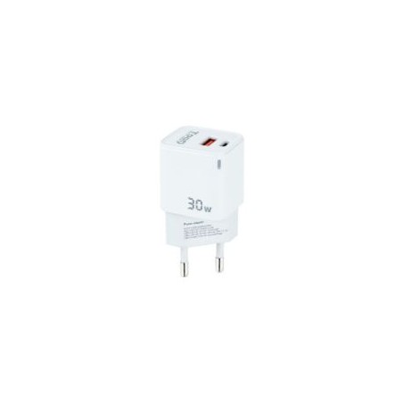 Cargador de Pared TooQ 30W USB-A/C (TQWC-GANQCPD30WT)
