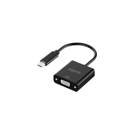 Adaptador Approx USB-C/M a VGA/H 13cm Negro (APPC50)