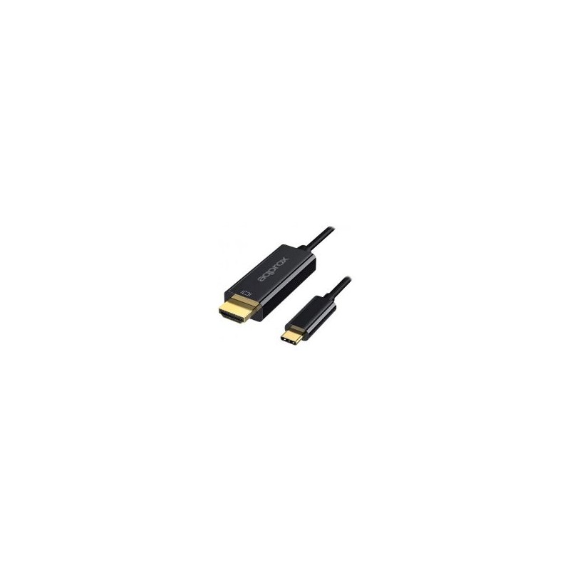 Adaptador Approx USB-C/M a HDMI/M 12cm Negro (APPC52)