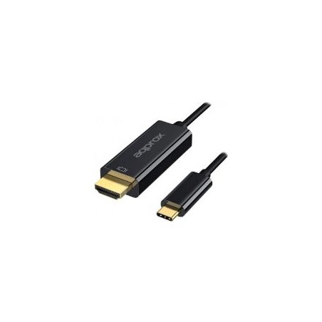 Adaptador Approx USB-C/M a HDMI/M 12cm Negro (APPC52)