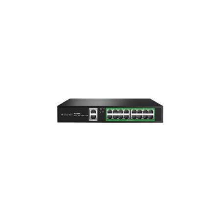 Switch STONET 16xRJ45 GbE 2xSFP PoE Negro (P116GC)