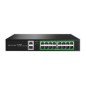 Switch STONET 16xRJ45 GbE 2xSFP PoE Negro (P116GC)