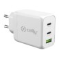 Cargador de Pared CELLY 65W 1USB-A 2USB-C (TC3GAN65WWH)