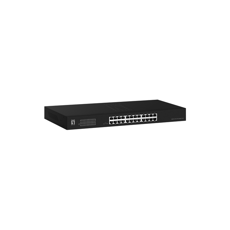 Switch LevelOne 24xRJ45 GbE Rack 1U Negro (GEU-2431)