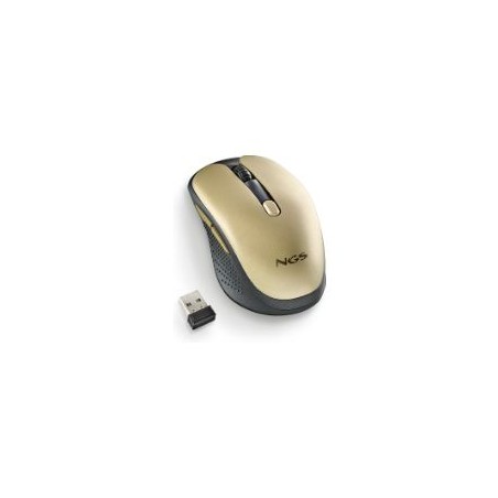 Ratón NGS Óptico RF 2.4GHz 1600dpi Dorado (EVORUSTGOLD)