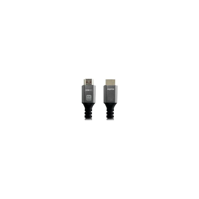 Cable Approx HDMI/M a HDMI/M 1m Negro/Gris (APPC62) Cable Approx HDMI/M a HDMI/M 1m Negro/Gris (APPC62)