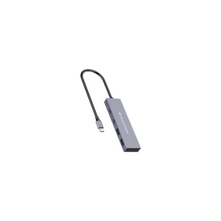 Hub CONCEPTRONIC USB-C a 4xUSB-A/C Gris (HUBBIES13G)