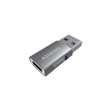Adaptador AISENS USB-A/M a USB-C/H Gris (A108-0655)