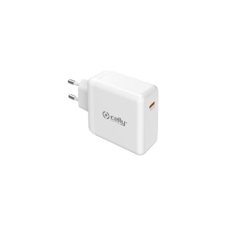 Cargador de Pared CELLY 65W 1xUSB Blanco (TC1C65WGANWH)