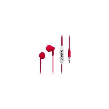 Auriculares PANTONE In-Ear 3.5mm Rojos (PT-WDE001R1)