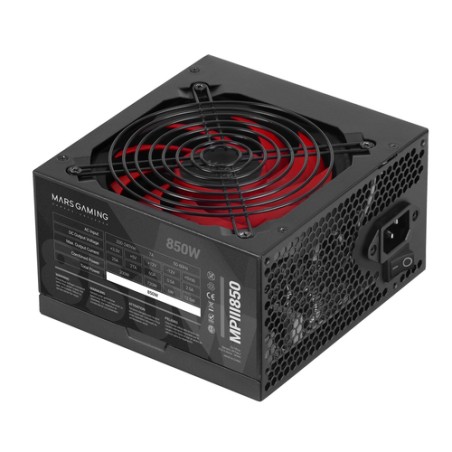 Fuente Mars Gaming ATX 850W 85% 120mm Negra (MPIII850)