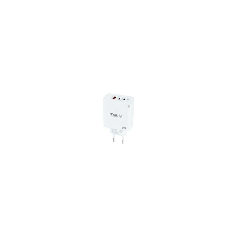 Cargador de Pared TooQ 65W USB-A/C (TQWC-GANQC2PD65WT) Cargador de Pared TooQ 65W USB-A/C (TQWC-GANQC2PD65WT)