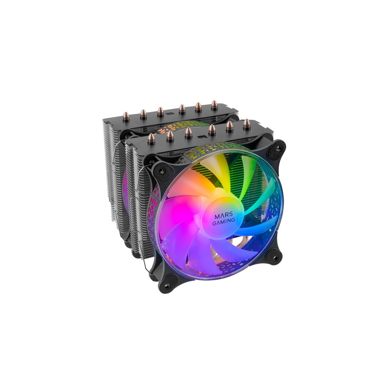 Ventilador CPU Mars Gaming Dual ARGB Negro (MCPUXT)