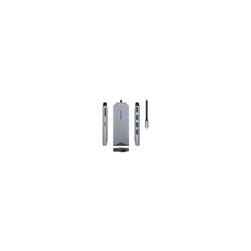Adaptador AISENS USB-C 8 en 1 15cm Gris (ASUC-8P004-GR) Adaptador AISENS USB-C 8 en 1 15cm Gris (ASUC-8P004-GR)
