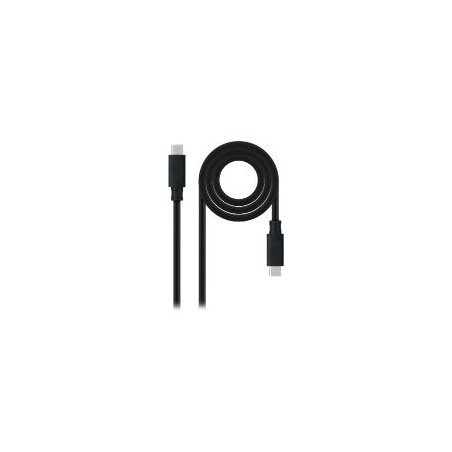 Nanocable USB-C/M a USB-C/M 2m Negro (10.01.4102)