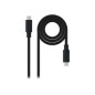 Nanocable USB-C/M a USB-C/M 2m Negro (10.01.4102)