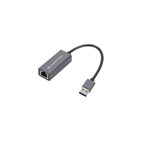Adaptador CONCEPTRONIC USB 3.0 a RJ45 Gris (ABBY08G)
