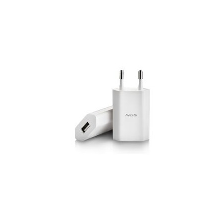 Cargador de Pared NGS 5W 1xUSB 2.0 Blanco (BUCKETACE)