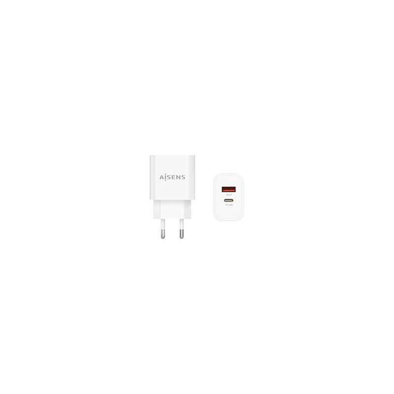 Cargador de Pared AISENS 20W USB-A/C Blanco (A110-0681) Cargador de Pared AISENS 20W USB-A/C Blanco (A110-0681)