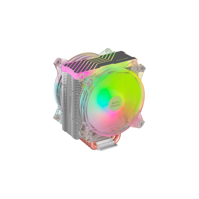 Ventilador Mars Gaming 2x120mm 220W ARGB Plata (MCPU66) Ventilador Mars Gaming 2x120mm 220W ARGB Plata (MCPU66)