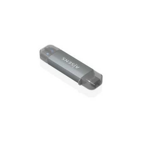 Lector Tarjetas AISENS USB-A/C 3.0 Gris (ASCR-2AC08-GR)