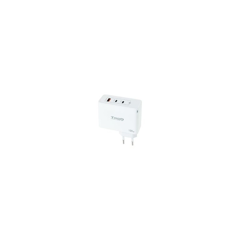 Cargador de Pared TooQ 100W USB-A/C (TQWC-GANQC2PD100W) Cargador de Pared TooQ 100W USB-A/C (TQWC-GANQC2PD100W)