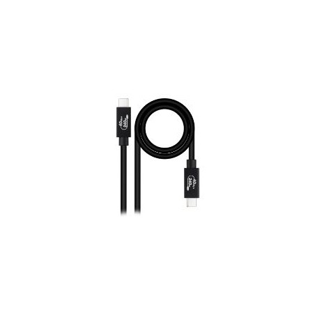 Nanocable USB-C 4.0 M/M 1.8m Negro (10.01.5002)