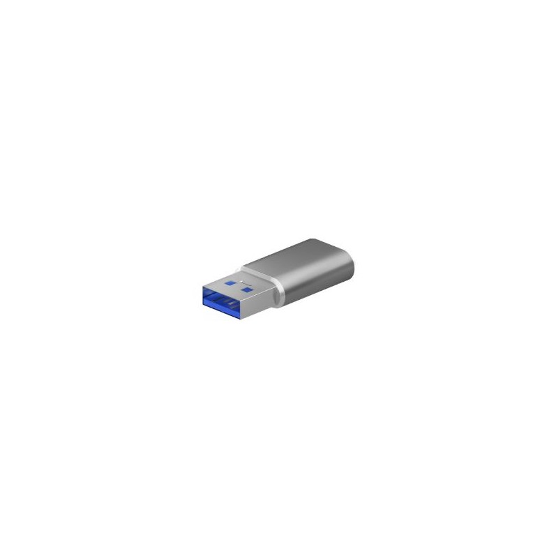 Adaptador AISENS USB-A/M a USB-C/H Gris (A108-0677)