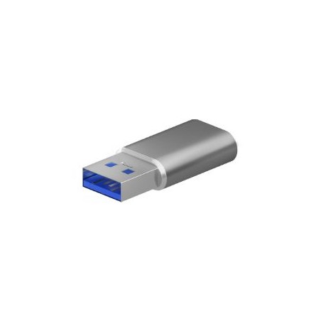 Adaptador AISENS USB-A/M a USB-C/H Gris (A108-0677)