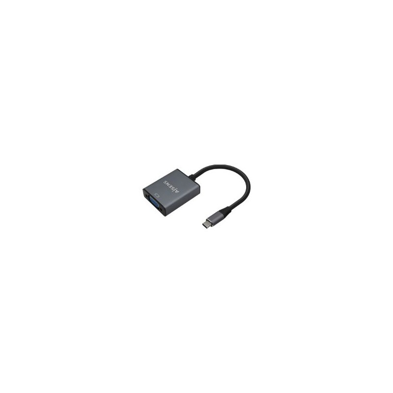 Adaptador AISENS USB-C/M a VGA/H 15cm Gris (A109-0691)
