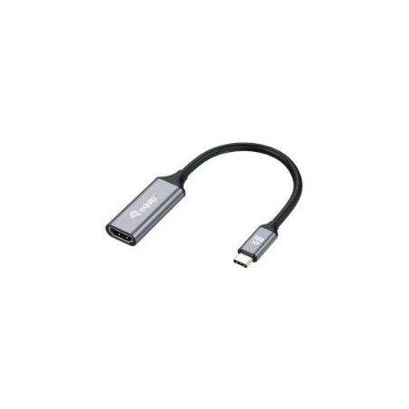 Cable EQUIP USB-C/M a HDMI/H 15cm Negro/Gris (EQ133491)