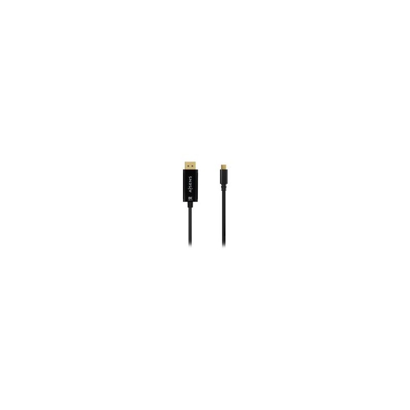 Cable AISENS USB-C/M a DP/M 1.8m Negro (A109-0689) Cable AISENS USB-C/M a DP/M 1.8m Negro (A109-0689)
