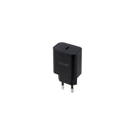 Cargador Pared TooQ USB-C 20W Negro (TQWC-PDUSBC20B)