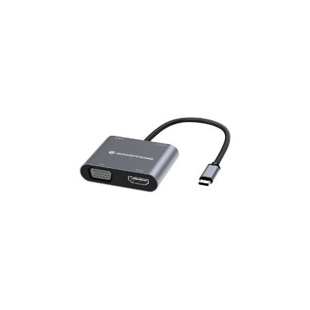 Adaptador CONCEPTRONIC 4 en 1 USB-C 3.0 Gris (DONN16G)