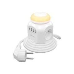 Regleta AISENS 4xSchuko 4xUSB Blanca (ASPS-3A1CL01-W)